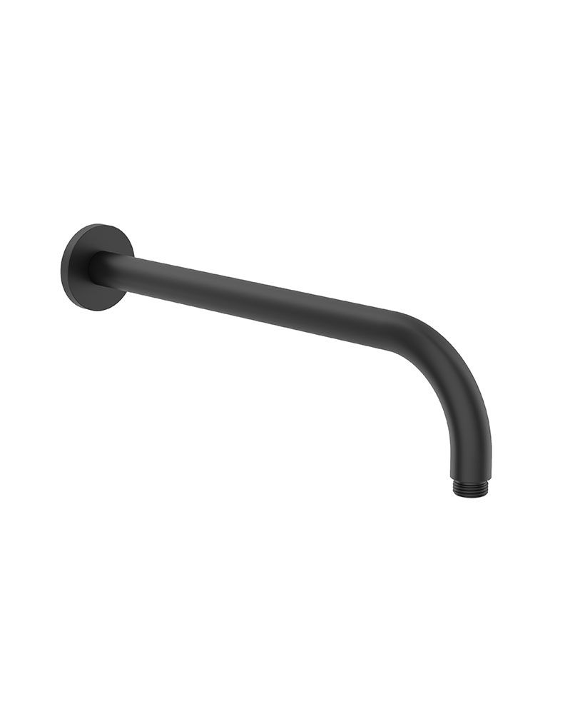 SYNC Round Wall Shower Arm 345mm Matt Black SYNC Round Wall Shower Arm 345mm Matt Black - Image 1