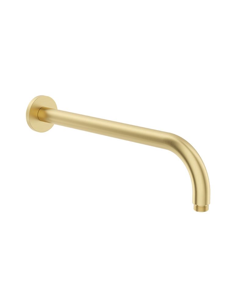 SYNC Round Wall Shower Arm 345mm Brushed Gold SYNC Round Wall Shower Arm 345mm Brushed Gold - Image 1