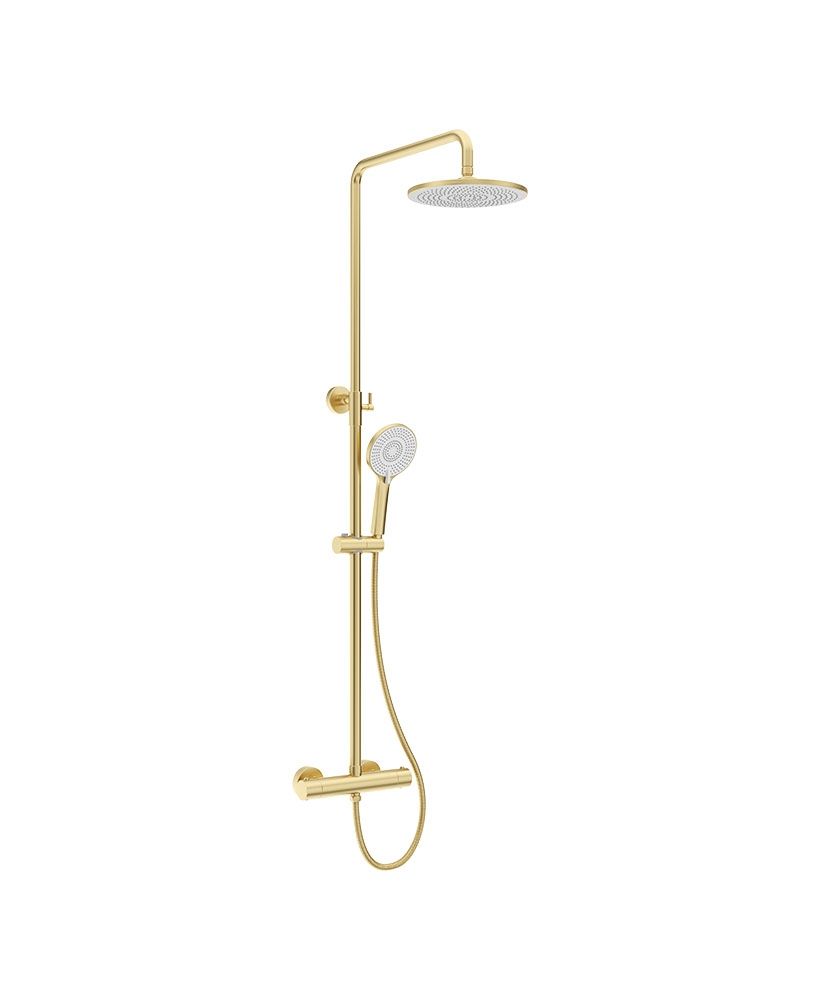 ALITA Rain Round Thermostatic Shower Kit Brushed Gold ALITA Rain Round Thermostatic Shower Kit Brushed Gold - Image 1