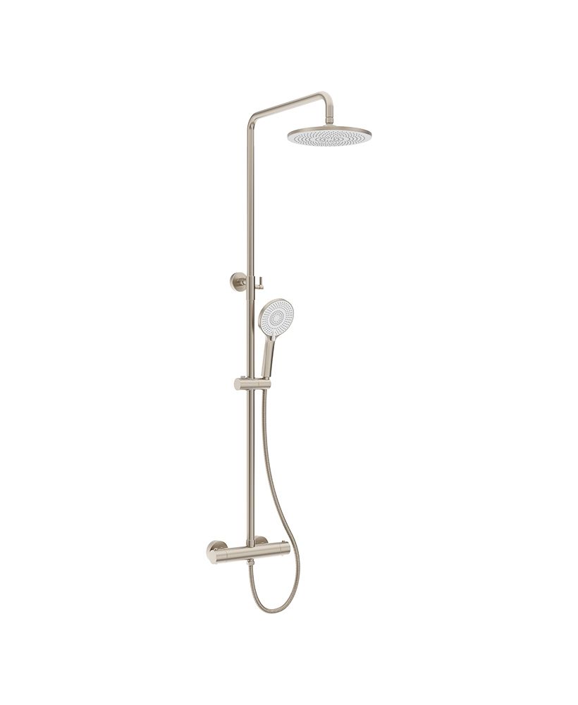 ALITA Rain Round Thermostatic Shower Kit Brushed Nickel ALITA Rain Round Thermostatic Shower Kit Brushed Nickel - Image 1