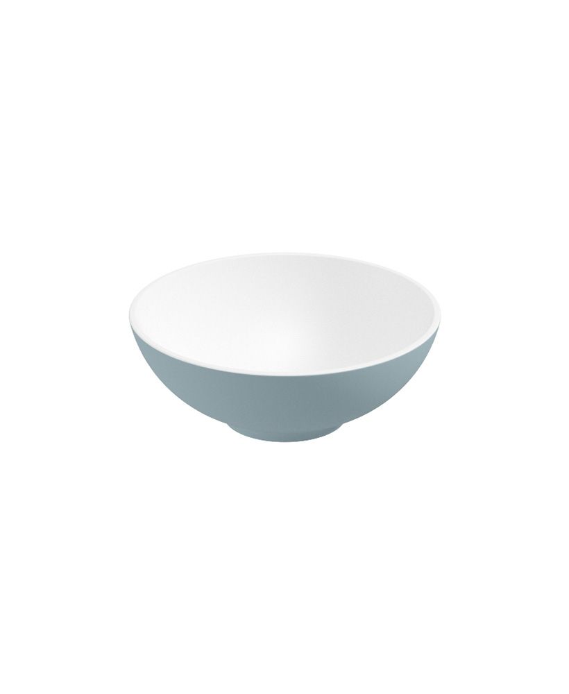 SKAL Round 40cm Countertop Basin White-Morning Sky Blue & Waste SKAL Round 40cm Countertop Basin White-Morning Sky Blue & Waste - Image 1