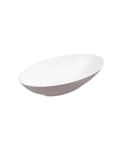 SKAL Oval 60cm Countertop Basin White-Cashmere Pink & Waste