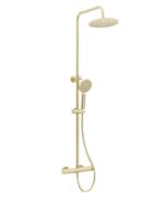 URBAN Round Thermostatic Shower Kit Brushed Gold