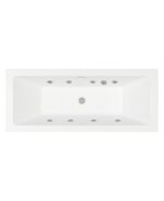 CUBO 1700x700mm Double Ended 8 Chrome Jet Whirlpool Bath White