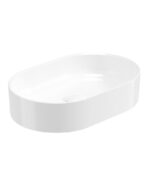 LIVING Oval Countertop Wash Basin & Waste White