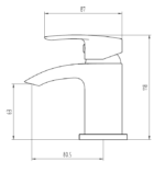 CORBY Cloakroom Basin Mixer Chrome - Image 2