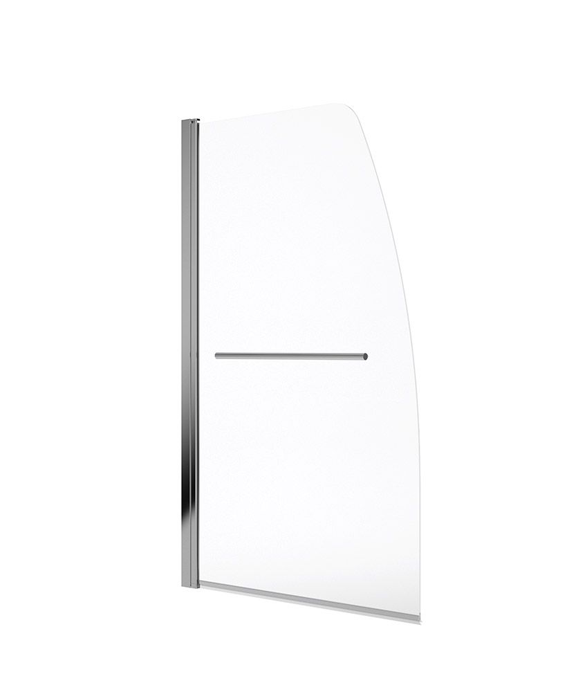 LUNAR SB3 6mm Radius Bath Screen with Towel Rail Chrome LUNAR SB3 6mm Radius Bath Screen with Towel Rail Chrome - Image 1