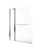 LUNAR SB4 6mm Hinged Bath Screen withTowel Rail Chrome