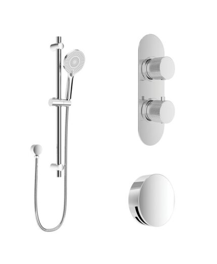 ALITA Knurled Bath Set 1 Chrome