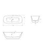 REEF 1700x750mm Freestanding Bath Coloured - Image 2