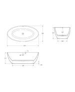 MAROVO 1600X800mm Freestanding Bath Coloured - Image 2