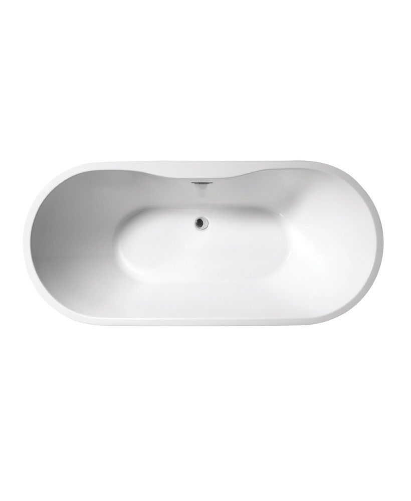 ANDREA 1415x745mm Freestanding Bath White ANDREA Freestanding Bath White - Image 1