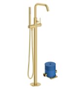 ALITA Floorstanding Bath Shower Mixer Brushed Gold