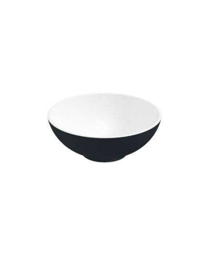 SKAL Round 40cm Countertop Basin White-Black & Waste