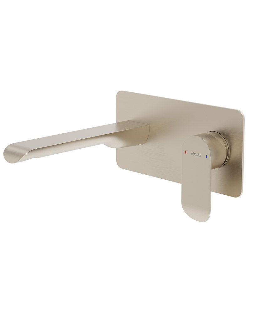 SCOPE Wall Mounted Basin Mixer Brushed Nickel SCOPE Wall Mounted Basin Mixer Brushed Nickel - Image 1