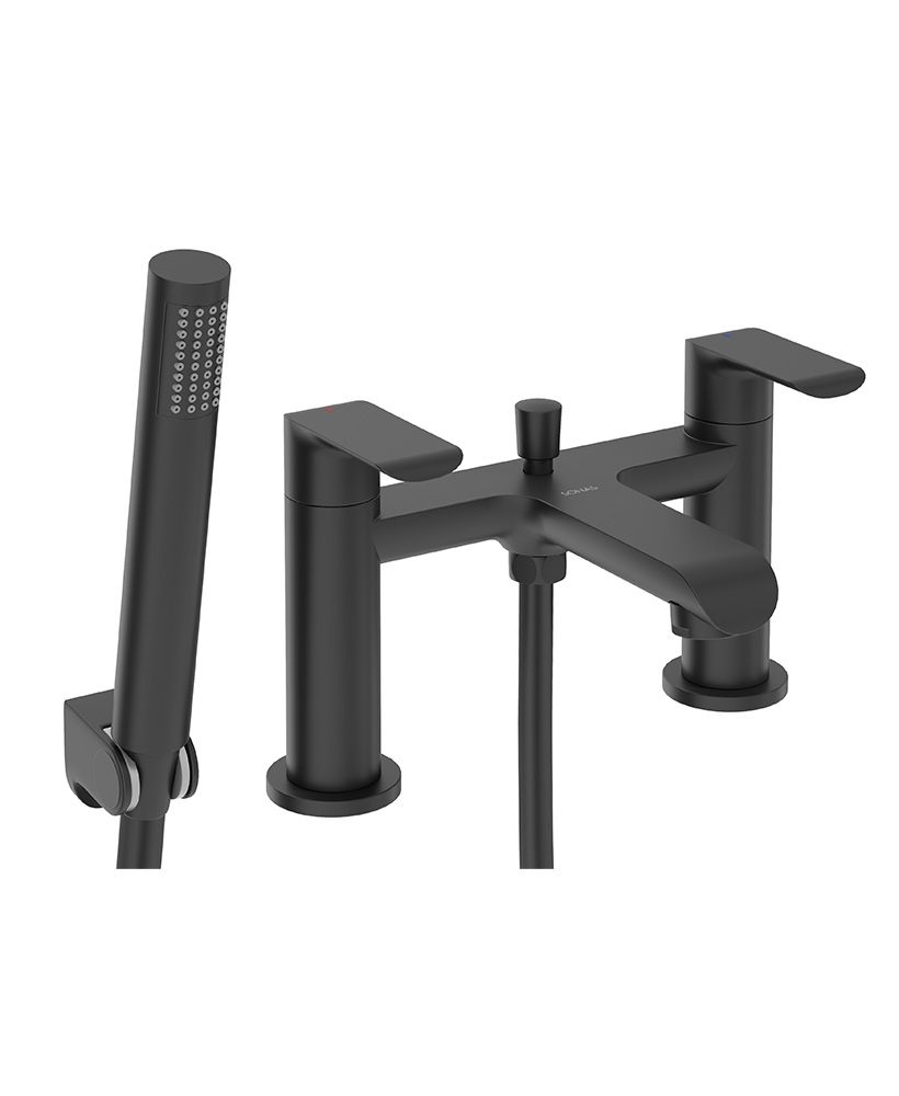 SCOPE Deck Mounted Bath Shower Mixer Matt Black SCOPE Deck Mounted Bath Shower Mixer Matt Black - Image 1