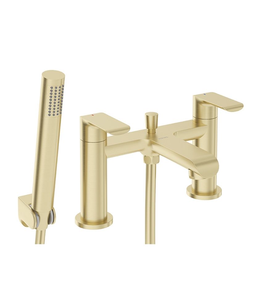 SCOPE Deck Mounted Bath Shower Mixer Brushed Gold SCOPE Deck Mounted Bath Shower Mixer Brushed Gold - Image 1