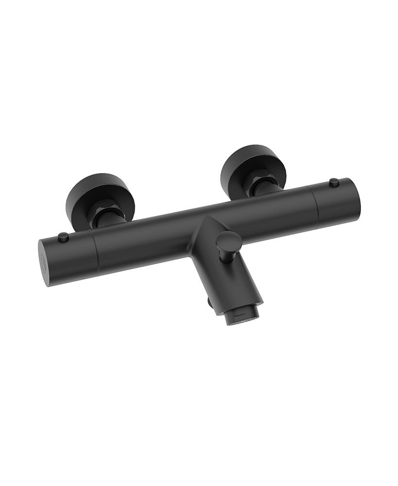 FORM Thermostatic Bath Shower Mixer & Fast Fix Kit Matt Black FORM Thermostatic Bath Shower Mixer & Fast Fix Kit Matt Black - Image 1