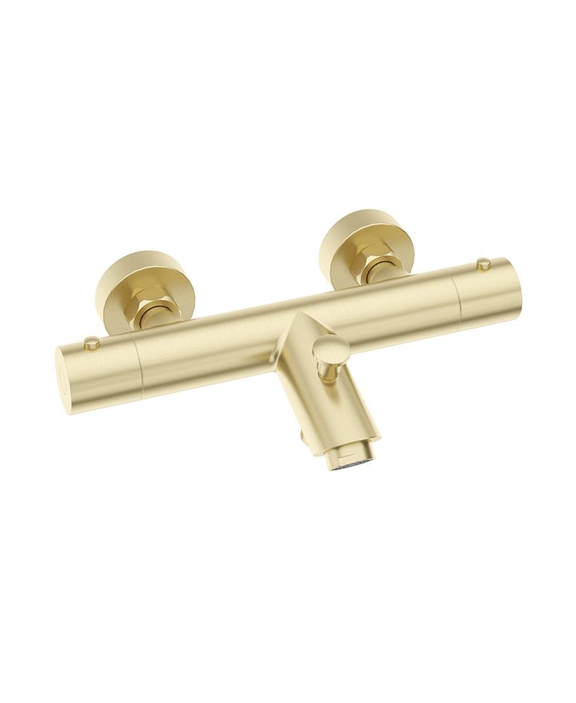 FORM Thermostatic Bath Shower Mixer & Fast Fix Kit Brushed Gold FORM Thermostatic Bath Shower Mixer & Fast Fix Kit Brushed Gold - Image 1