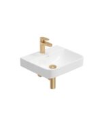 HORIZON Square 45cm 1TH Wash Basin & Bottle Trap - Brushed Gold