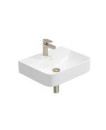 HORIZON Square 50cm 1TH Wash Basin & Bottle Trap - Brushed Nickel