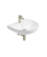 HORIZON Round 55cm 1TH Wash Basin & Bottle Trap - Brushed Nickel