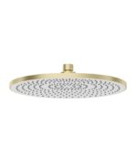 SYNC Round 250mm ABS White Face Plate Shower Head Brushed Gold