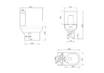 BASE Rimless Open Back Standard Height WC & PP Seat - Image 2