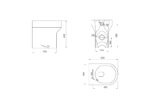 BASE Rimless Back to Wall Comfort Height WC & PP Seat - Image 2