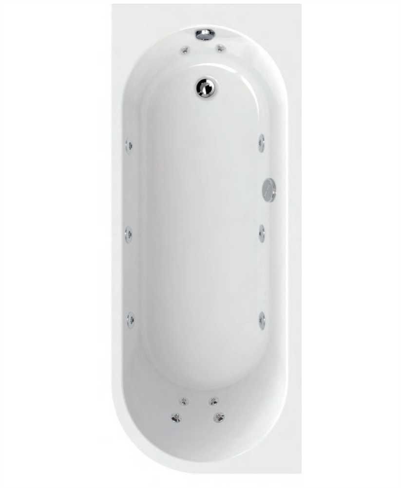 ARC 1700x700mm Left Hand Single Ended 12 White Jet Whirlpool Bath & Panel White ARC Left Hand Single Ended 12 White Jet Whirlpool Bath & Panel White - Image 1