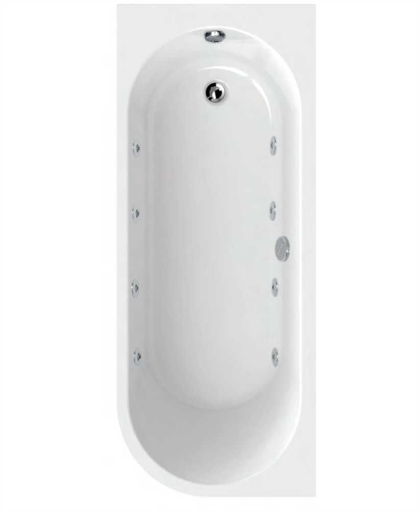 ARC 1700x700mm Left Hand Single Ended 8 White Jet Whirlpool Bath & Panel White ARC 1700x700mm Left Hand Single Ended 8 White Jet Whirlpool Bath & Panel White - Image 1