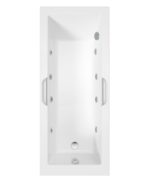 CADENZA 1700x700mm Single Ended 8 White Jet Whirlpool Bath White