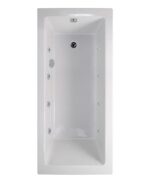 PACIFIC ENDURA Single Ended 8 White Jet Whirlpool Bath White
