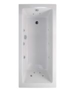 PACIFIC ENDURA Single Ended 12 White Jet Whirlpool Bath White