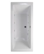 PACIFIC ENDURA Double Ended 8 White Jet Whirlpool Bath White