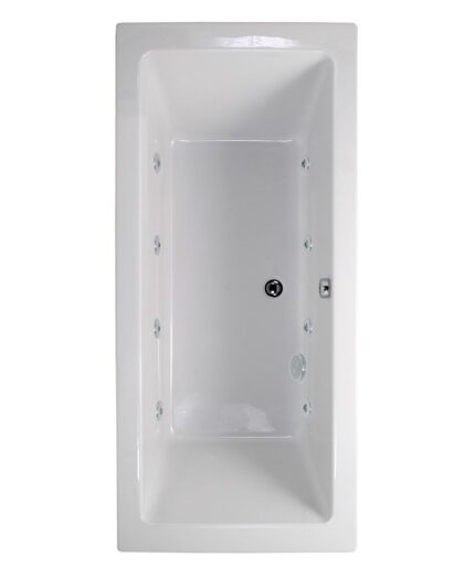 PACIFIC ENDURA Double Ended 8 White Jet Whirlpool Bath White