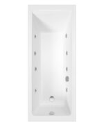 CUBO Single Ended 8 White Jet Whirlpool Bath White - 1700x800mm