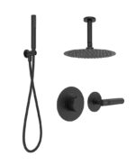 HAKK Thermostatic Shower Set 2 with Ceiling Arm Matt Black