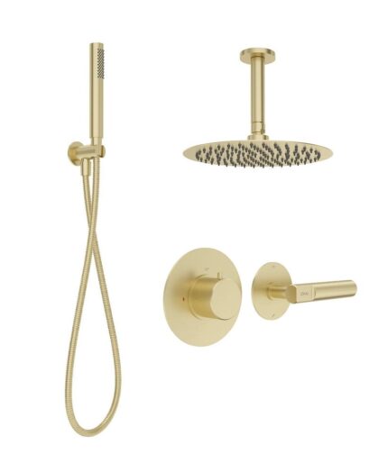 HAKK Thermostatic Shower Set 2 with Ceiling Arm Brushed Gold