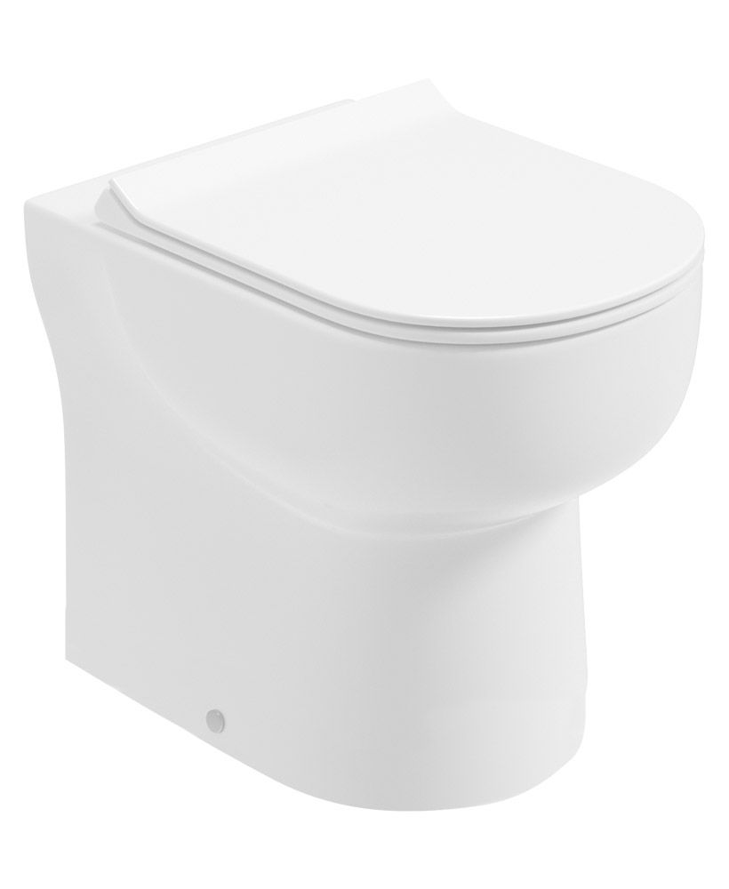 VIA Rimless Comfort Height Back to Wall WC & Sequence Slim Soft Close Seat VIA Rimless Comfort Height Back to Wall WC & Sequence Slim Soft Close Seat - Image 1