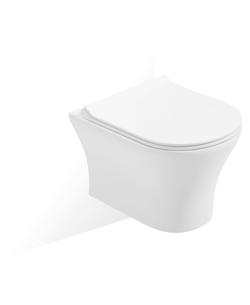 PENA Rimless Wall Hung WC & Sequence Slim Soft Close Seat PENA Rimless Wall Hung WC & Sequence Slim Soft Close Seat - Image 1