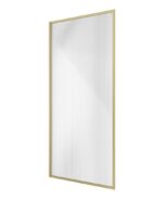 MIRAGE 800mm Brushed Gold Frame with Fluted Glass Fixed Bath Screen