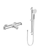 URBAN Deck Mounted Thermostatic Bath Shower Mixer & Slide Rail Kit Chrome