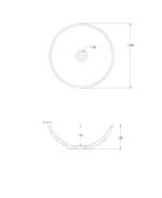 SKAL Round 40cm Countertop Basin White-Coral Green & Waste - Image 2