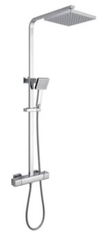 Square Cool Touch Dual Function Shower - Chrome