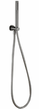 Round Outlet and Parking Bracket inc. Handset & Hose - Gunmetal Grey