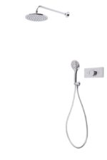 Axiom Dual Function Push Button Concealed Shower System with Shower Head Handset