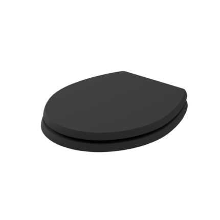 Fitzroy Traditional Round Wood Seat - Soft Close Chrome Hinge