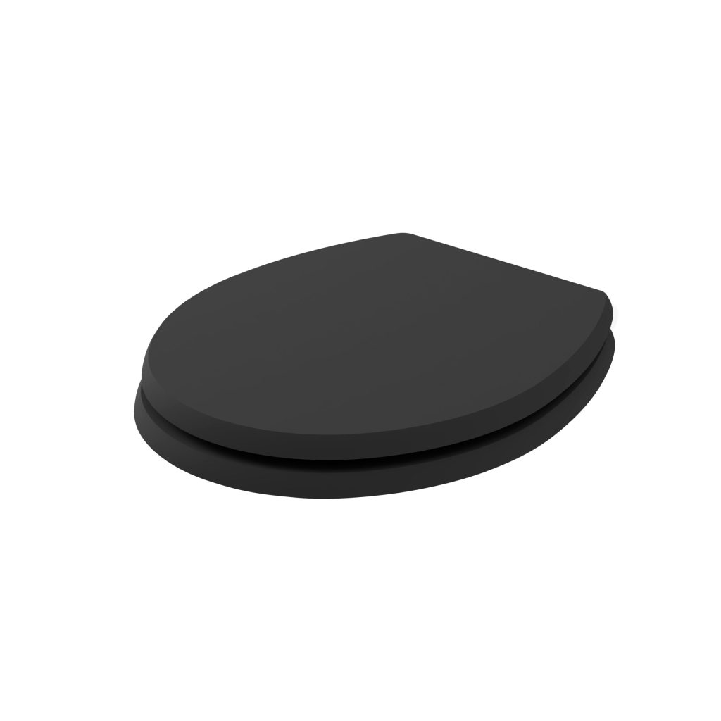 Fitzroy Traditional Round Wood Seat - Soft Close Chrome Hinge Fitzroy Traditional Round Wood Seat - Soft Close Chrome Hinge - Image 1
