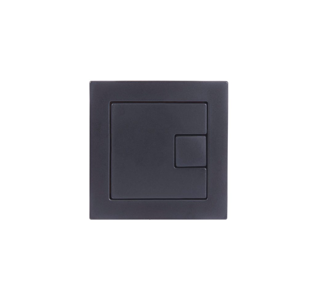 Black Square Flush Button Black Square Flush Button - Image 1